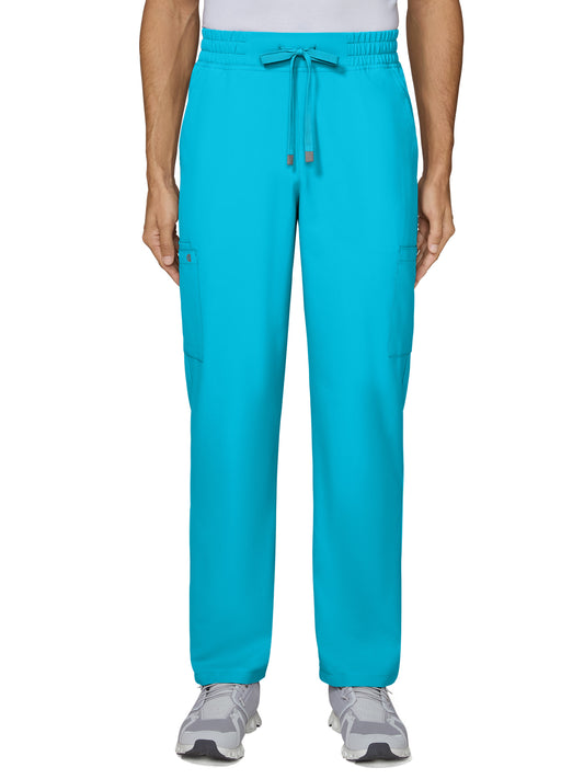 Men's Six-Pocket Drawstring Elastic Waist Neuro Pant - C601 - Electric Blue