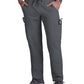 Men's Six-Pocket Drawstring Elastic Waist Neuro Pant - C601 - Pewter