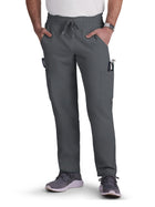 Men's Six-Pocket Drawstring Elastic Waist Neuro Pant - C601 - Pewter