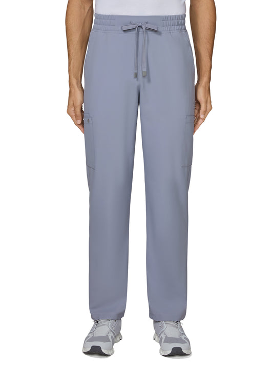Men's Six-Pocket Drawstring Elastic Waist Neuro Pant - C601 - Platinum Grey