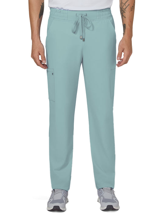 Men's Six-Pocket Drawstring Elastic Waist Neuro Pant - C601 - Sage