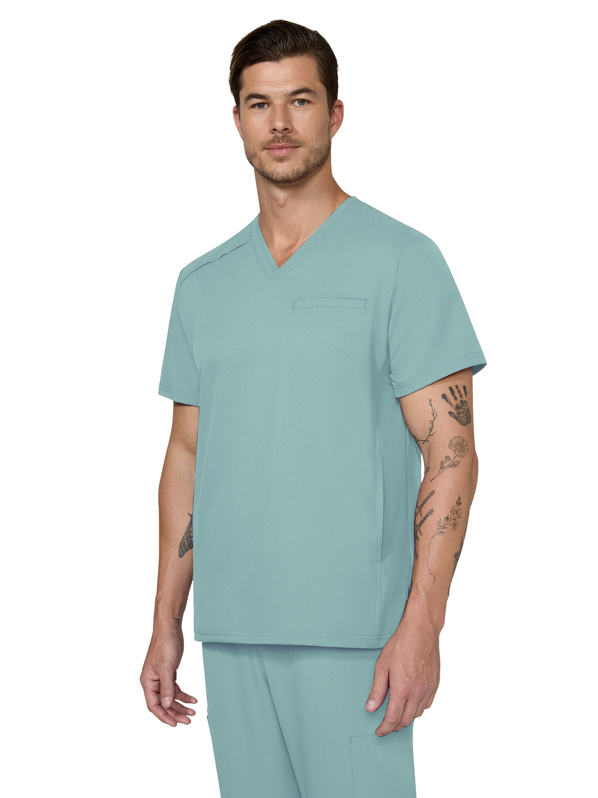 Men's Three-Pocket Stasis Scrub Top - C652 - Sage