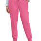 Women's Six-Pocket Ribbed Cuff Jogger Style Pulse Pant - C700 - Carnation