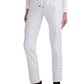Women's Seven-Pocket Drawstring Elastic Waist Atria Pant - C701 - White
