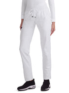 Women's Seven-Pocket Drawstring Elastic Waist Atria Pant - C701 - White