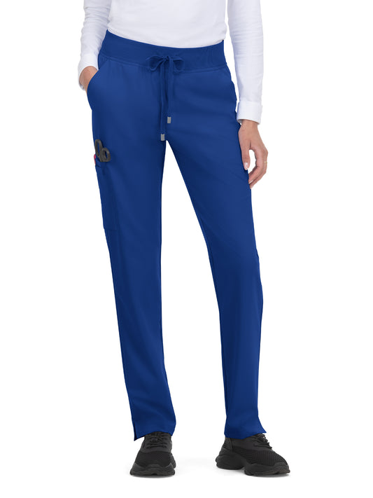 Women's Seven-Pocket Drawstring Elastic Waist Atria Pant - C701 - Galaxy