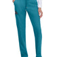 Women's Seven-Pocket Drawstring Elastic Waist Atria Pant - C701 - Teal