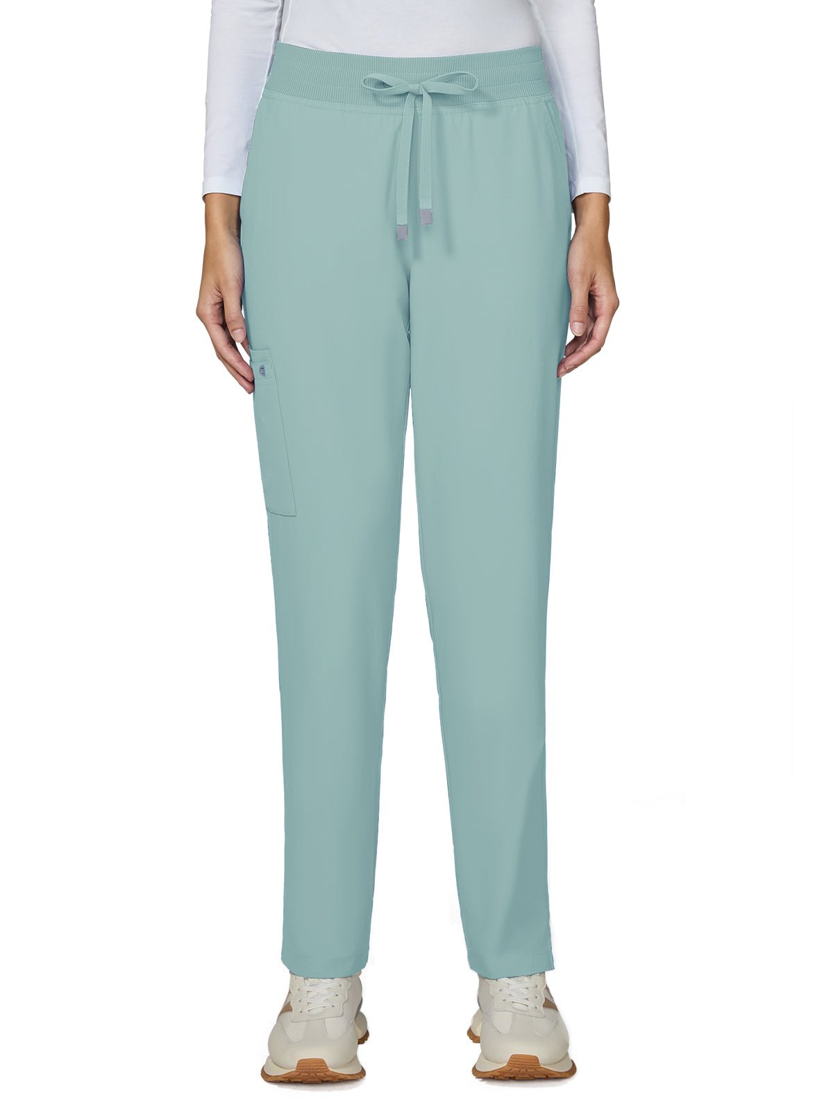 Women's Seven-Pocket Drawstring Elastic Waist Atria Pant - C701 - Sage