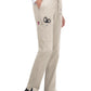 Women's Seven-Pocket Drawstring Elastic Waist Atria Pant - C701 - Khaki