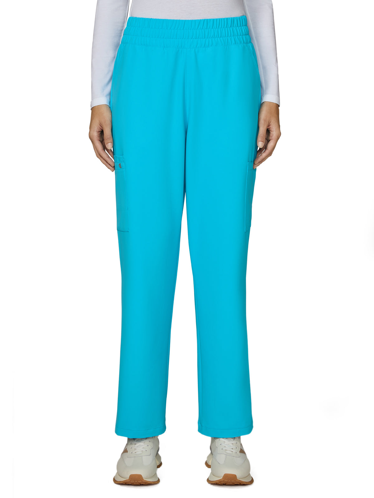 Women's Eight-Pocket Wide-Leg Saylor Scrub Pant - C702 - Electric Blue