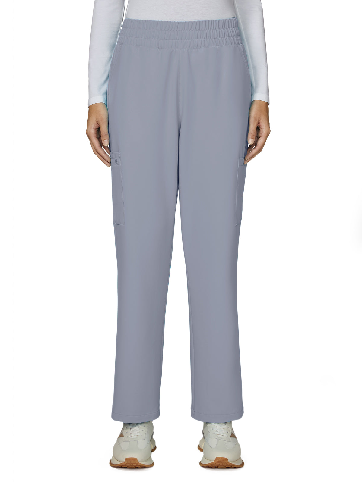 Women's Eight-Pocket Wide-Leg Saylor Scrub Pant - C702 - Platinum Grey