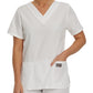 Women's Three-Pocket Clean Back V-Neck Top - 70221 - White