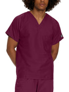 Unisex One-Pocket Dolman Sleeve Tuckable V-Neck Top - 71221 - Wine