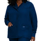 Women's Four-Pocket Crew Neck Warm-Up Jacket - 7525 - Navy