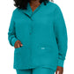 Women's Four-Pocket Crew Neck Warm-Up Jacket - 7525 - Teal