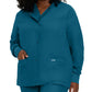 Women's Four-Pocket Crew Neck Warm-Up Jacket - 7525 - Caribbean Blue