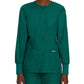 Women's Four-Pocket Crew Neck Warm-Up Jacket - 7525 - Hunter Green