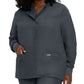 Women's Four-Pocket Crew Neck Warm-Up Jacket - 7525 - Graphite