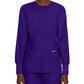 Women's Four-Pocket Crew Neck Warm-Up Jacket - 7525 - Grape