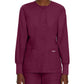Women's Four-Pocket Crew Neck Warm-Up Jacket - 7525 - Wine