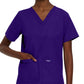 Women's Four-Pocket Durable V-Neck Top - 8219 - Grape