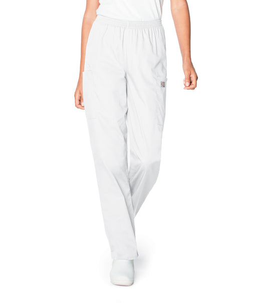 Women's Three-Pocket High-Rise Triple-Elastic Waist Pant - 83221 - White
