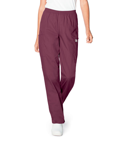 Women's Three-Pocket High-Rise Triple-Elastic Waist Pant - 83221 - Wine