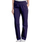 Women's Two-Pocket High-Rise Elastic Waist Straight Leg Pant - 8327 - Grape