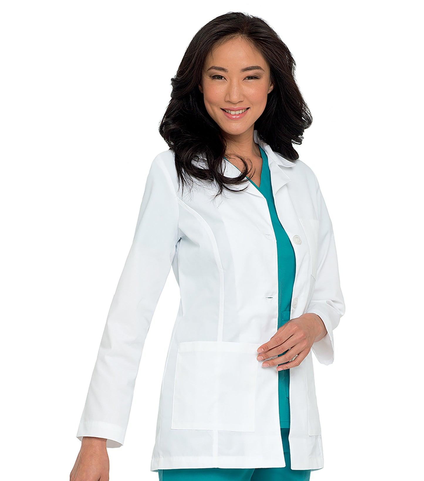 Women's Three-Pocket 31"  Consultation Lab Coat - 8726 - White