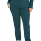Women's Seven-Pocket Mid-Rise Rib-Knit Elastic Waist Cargo Pant - LB400 - Caribbean
