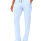 Women's Seven-Pocket Mid-Rise Rib-Knit Elastic Waist Cargo Pant - LB400 - Ethereal Blue
