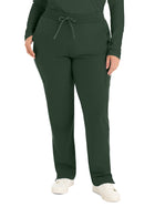 Women's Seven-Pocket Mid-Rise Rib-Knit Elastic Waist Cargo Pant - LB400 - Mountain View