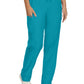 Women's Seven-Pocket Mid-Rise Rib-Knit Elastic Waist Cargo Pant - LB400 - Teal