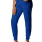Women's Seven-Pocket Mid-Rise Rib-Knit Elastic Waist Jogger Pant - LB401 - Galaxy