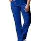 Women's Five-Pocket Mid-Rise Rib-Knit Elastic Waist Straight Leg Pant - LB405 - Galaxy