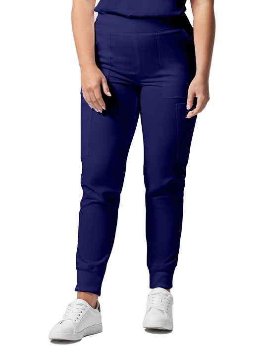 Women's Six-Pocket Mid-Rise Elastic-Back Waist Jogger Pant - LB406 - Galaxy