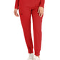 Women's Six-Pocket Mid-Rise Elastic-Back Waist Jogger Pant - LB406 - True Red