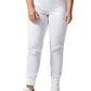 Women's Six-Pocket Mid-Rise Elastic-Back Waist Jogger Pant - LB406 - White