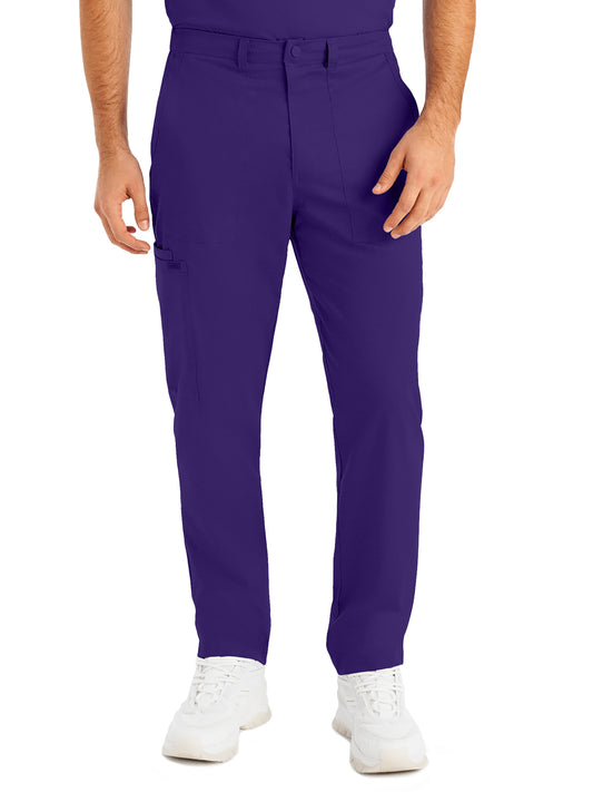 Men's Six-Pocket Zipper Fly Straight Leg Pant - LB408 - Grape