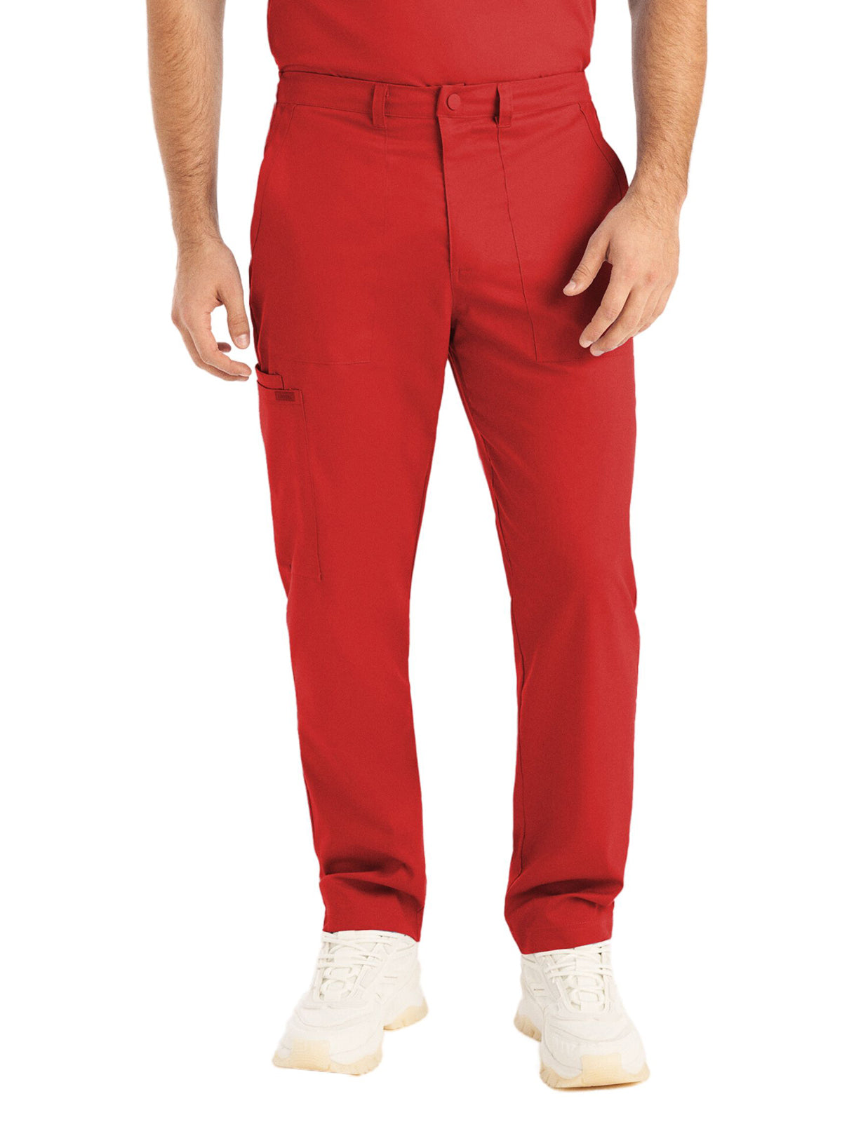 Men's Six-Pocket Zipper Fly Straight Leg Pant - LB408 - True Red