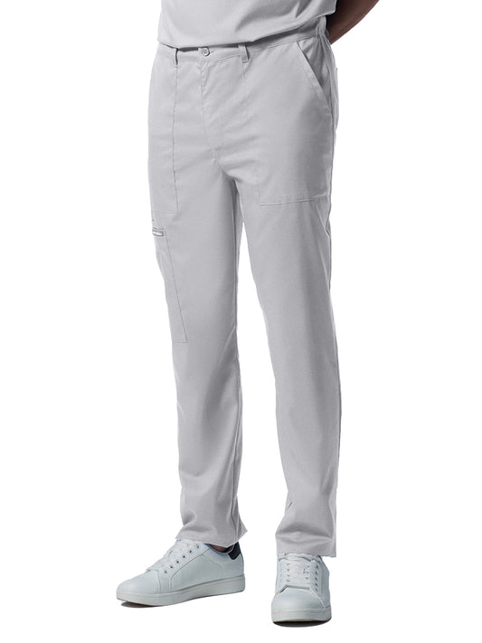 Men's Six-Pocket Zipper Fly Straight Leg Pant - LB408 - White