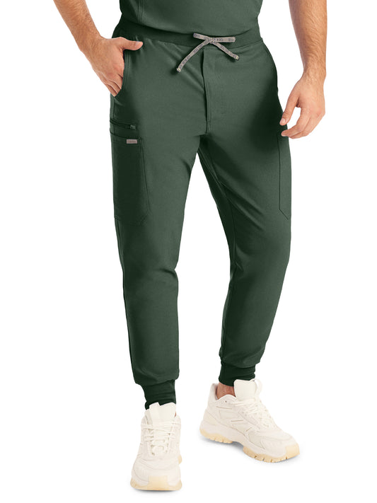 Men's Seven-Pocket Mid-Rise Triple-Elastic Waist Jogger Pant - LB409 - Mountain View