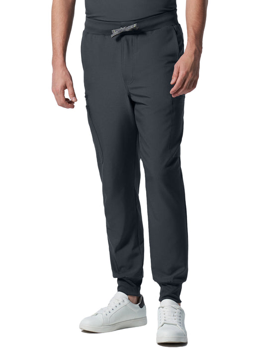 Men's Seven-Pocket Mid-Rise Triple-Elastic Waist Jogger Pant - LB409 - Pewter