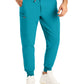 Men's Seven-Pocket Mid-Rise Triple-Elastic Waist Jogger Pant - LB409 - Teal