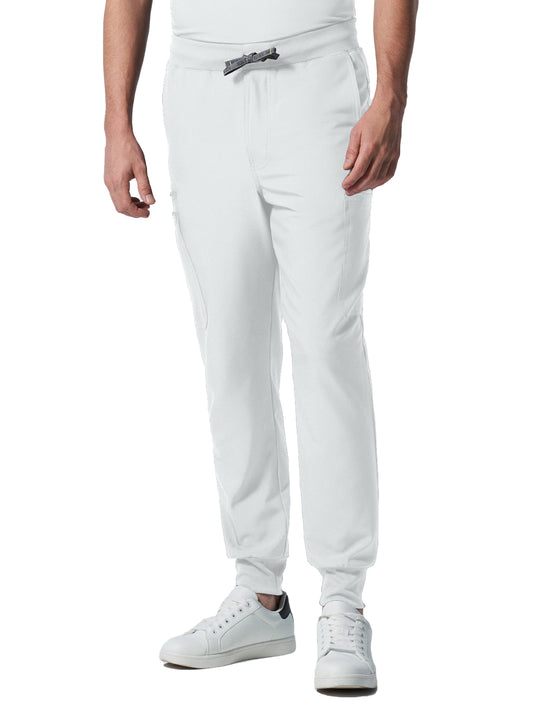 Men's Seven-Pocket Mid-Rise Triple-Elastic Waist Jogger Pant - LB409 - White