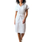 Women's Three-Pocket Dress - LD607 - White