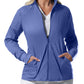 Women's Three-Pocket Mock Neck Zip-Front Jacket - LJ701 - Ceil