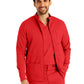 Men's Four-Pocket Mock Neck Zip-Front Jacket - LJ702 - True Red
