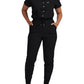 Women's Eight-Pocket Cargo Jumpsuit - LO603 - Black