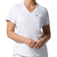 Women's Two-Pocket Shirttail Hemline V-Neck Top - LT101 - White